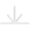 Ekena Millwork Saratoga Architectural Grade PVC Gable Bracket, 72"W x 45"H x 4"D x 4"F, 15/12 Pitch GBP072X45X0404SAR00 - alternate 3